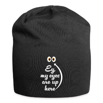 J’ai les yeux en l’air - Bonnet en jersey - noir - Devant