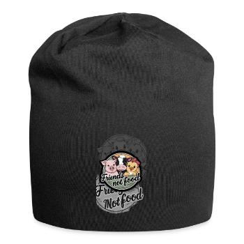 Les amis ne mangent pas de nourriture - Bonnet en jersey - noir - Devant