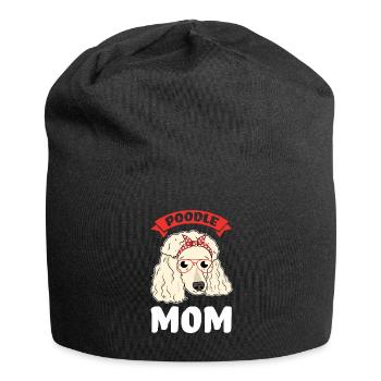 Pudel Pudel Mama Pudel Geschenk - Jersey-Beanie - Schwarz - Vorne