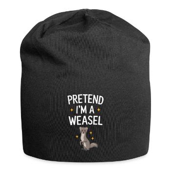 Wiesel - Jersey-Beanie - Schwarz - Vorne