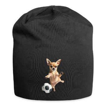 Chihuahua - Jersey-Beanie - Schwarz - Vorne