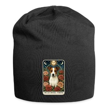 Jack Russell Terrier - Jersey-Beanie - Schwarz - Vorne