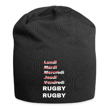 week-end rugby - Bonnet en jersey - noir - Devant
