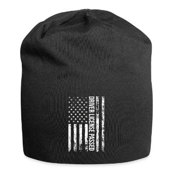 American Flag Driver License Passed Driving Exam - Jersey Beanie - black - Front