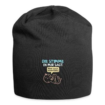 Schwangerschaft | Babybauch Geschenk - Jersey-Beanie - Schwarz - Vorne