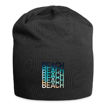 Beach Sommer - Jersey-Beanie - Schwarz - Vorne