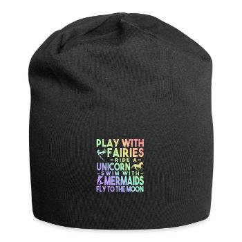 jouer avec des fées - Bonnet en jersey - noir - Devant