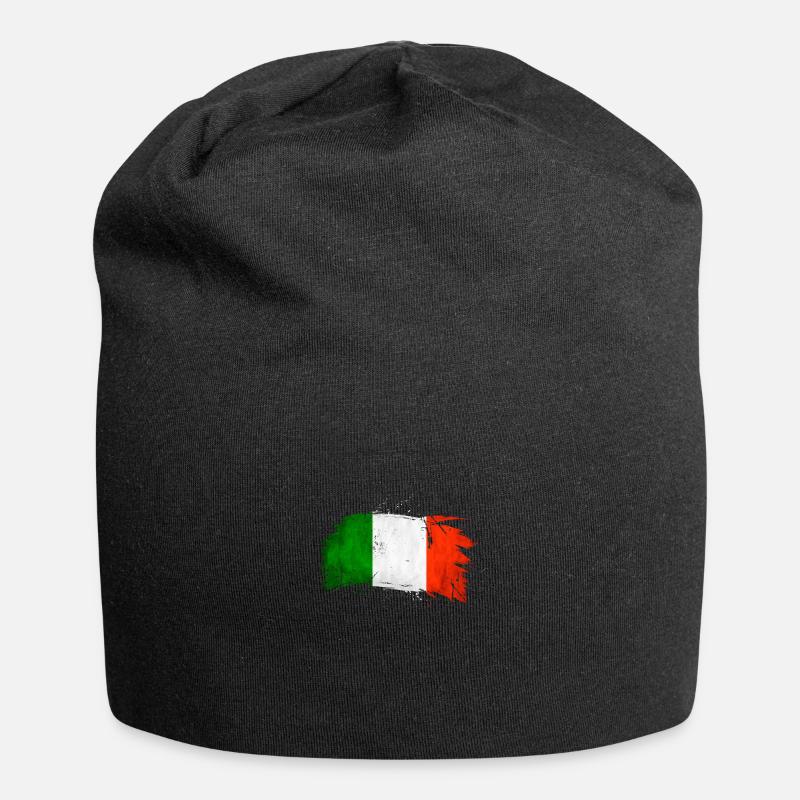 Le drapeau de l'Italie est un excellent cadeau pour tous les fans de l'informatique - Bonnet en jersey - noir