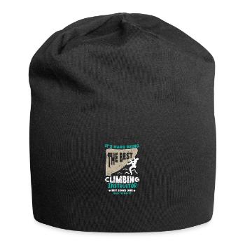 Climbing instructor Climbing instructor climbing climbing course - Jersey Beanie - black - Front