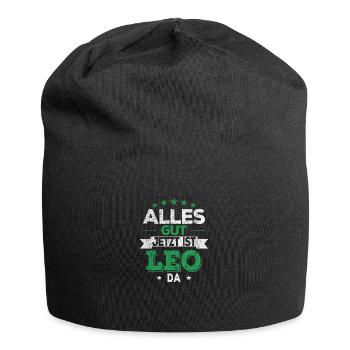 Alles gut jetzt ist Leo da - Jersey-Beanie - Schwarz - Vorne