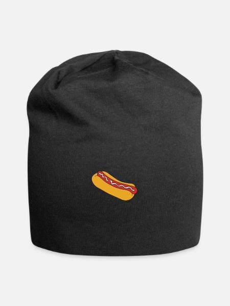 Hot Dog Fast Food Sausage Rolls - Jersey Beanie - black