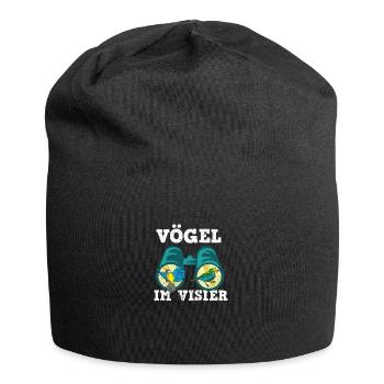 Birds watching binoculars Ornithology - Jersey Beanie - black - Front