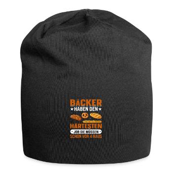 Bäcker lustiges Geschenk - Jersey-Beanie - Schwarz - Vorne