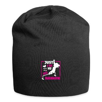 Skateboard Skateboard Skateboarder Patinage - Bonnet en jersey - noir - Devant