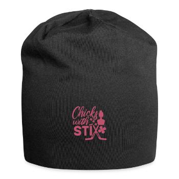 Ice Hockey Skates Puck Hockey Women - Jersey Beanie - black - Front