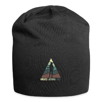 Wandern Wanderung Berg Spazieren Wanderschuhe - Jersey-Beanie - Schwarz - Vorne