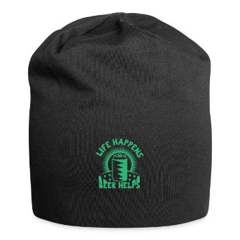 Beer Beer Drinker Party Alcohol Freshly Tapped - Jersey Beanie - black - Front