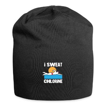 Schwimmer Schwimmen 50 Meter Bahn Brustschwimmen - Jersey-Beanie - Schwarz - Vorne