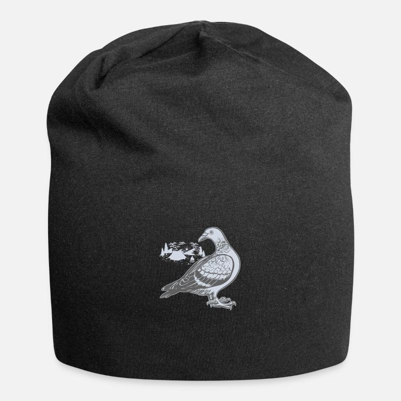 Taube Tauben Taubenzüchter - Jersey-Beanie - Schwarz