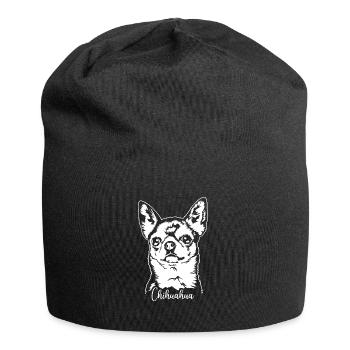 CHIHUAHUA Chien Portrait Chiens Wilsigns - Bonnet en jersey - noir - Devant
