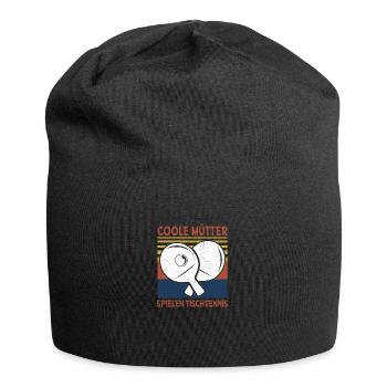 Coole Mütter spielen Tischtennis - Jersey-Beanie - Schwarz - Vorne