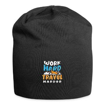 Reisen Reise Urlaub Ferien Verreisen - Jersey-Beanie - Schwarz - Vorne
