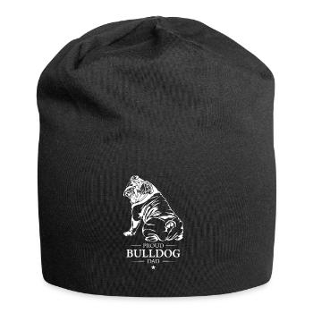 Bulldog Dad English Bulldog Dogs Wilsigns - Jersey Beanie - black - Front