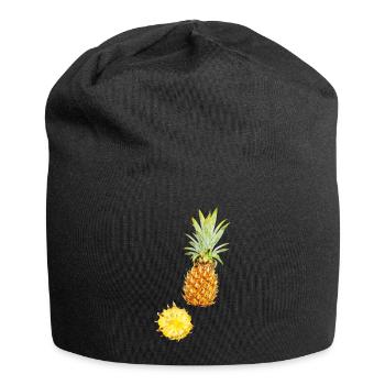 Ananas - Jersey-Beanie - Schwarz - Vorne
