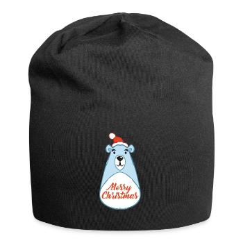 Ours de Noël - Bonnet en jersey - noir - Devant