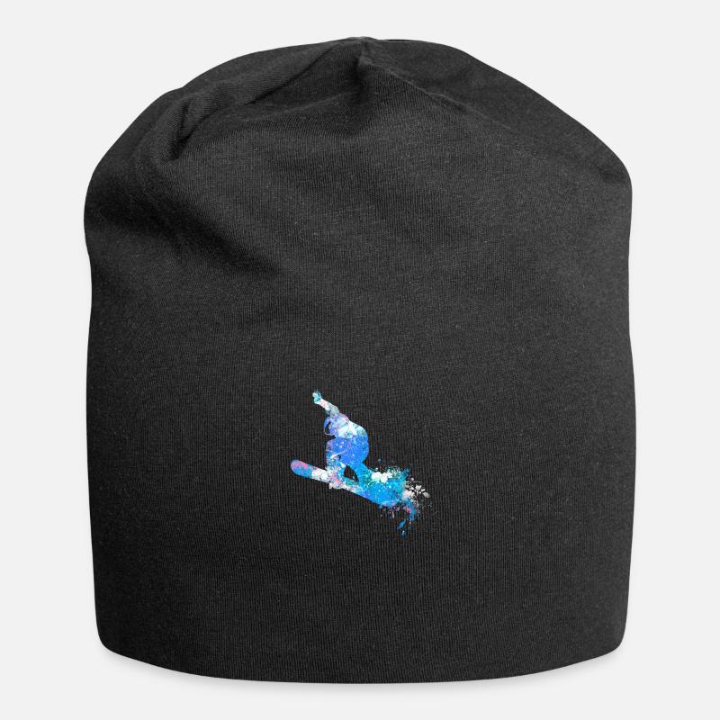 snowboard - Jersey-Beanie - Schwarz