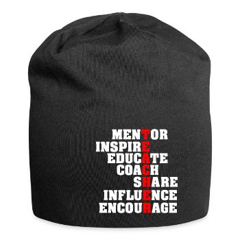 Professeur professeur enseignant professeur drôle - Bonnet en jersey - noir - Devant