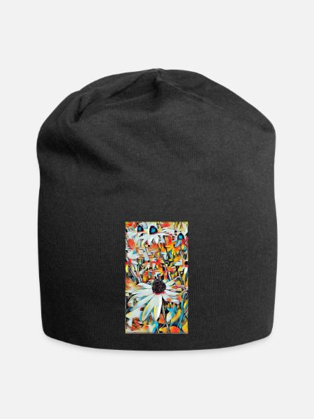 Blumen Urban style - Jersey-Beanie - Schwarz