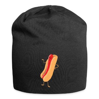 süßer menschlicher hot dog - Jersey-Beanie - Schwarz - Vorne