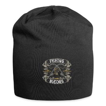 Chemise de pêcheur à la pêche, dictons de la pêche - Bonnet en jersey - noir - Devant