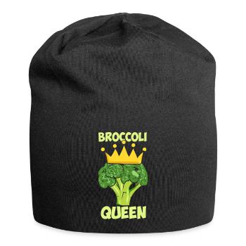 Broccoli Queen Broccoholic brocoli végétalien légumes - Bonnet en jersey - noir - Devant