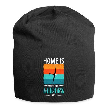 Glider Gliding Gliding Glider Flying - Jersey Beanie - black - Front