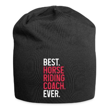horse riding design for a horse riding fans - Jersey Beanie - black - Front
