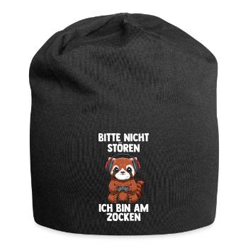 Gaming Kleiner Panda - Computer Spiele Videospiele - Jersey-Beanie - Schwarz - Vorne