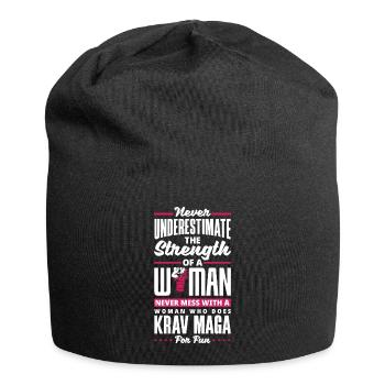 Self Defense Martial Arts Krav Maga Female - Jersey-Beanie - Schwarz - Vorne