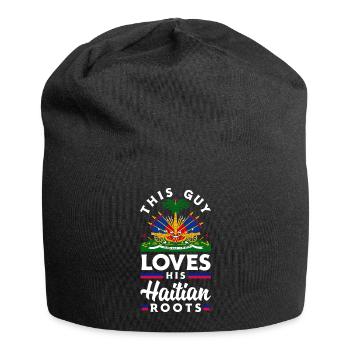 This Guy Loves His Haitian RootsHaiti Haitian - Jersey-Beanie - Schwarz - Vorne