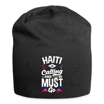Haïti appelle haïtien Haïti Drapeau - Bonnet en jersey - noir - Devant