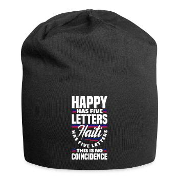 Haïti Haïti Haïti Drapeau Drôle - Bonnet en jersey - noir - Devant