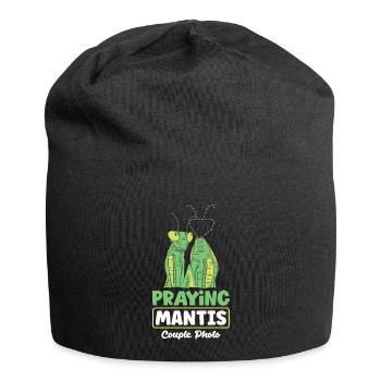 Praying Mantis Insect Bug Collector Couple Photo - Jersey-Beanie - Schwarz - Vorne