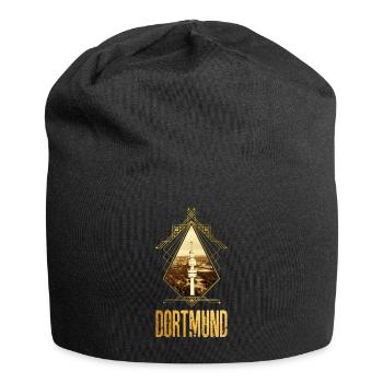 Dortmund Deutschland Stadt Skyline Gold Liebe - Jersey-Beanie - Schwarz - Vorne