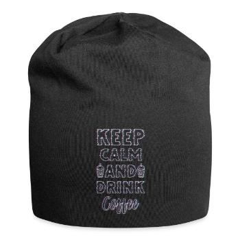 Coffee Bean Energy Fatigue Drinking - Jersey Beanie - black - Front