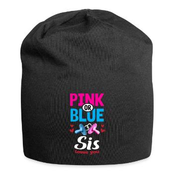 Rose ou bleu Sis aime vous genre Révéler La fête - Bonnet en jersey - noir - Devant
