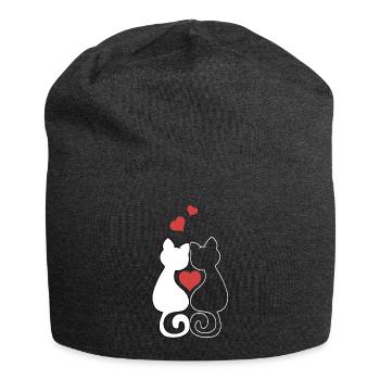 Chats Chers Cat Mama Cat Propriétaires de chats - Bonnet en jersey - charbon - Devant