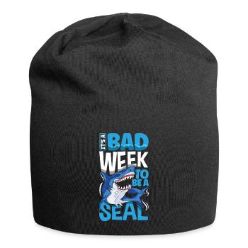 Its A Bad Week To Be A Seal Shark Lovers - Jersey Beanie - black - Front