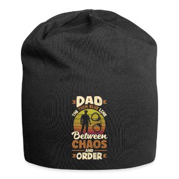 Papa le protecteur Fête des pères Design pour - Bonnet en jersey - noir - Devant