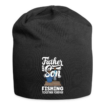 Father And Son Fishing Together Forever Father's - Jersey-Beanie - Schwarz - Vorne